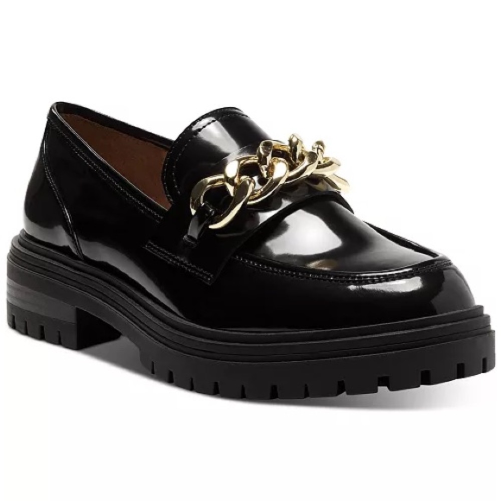 NWT [INC] Brea Chain-Trim Lug Sole Women’s Loafers 8.5